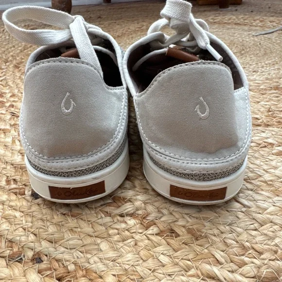 OluKai Gray and White Women's Sneakers - Picture 5 of 7